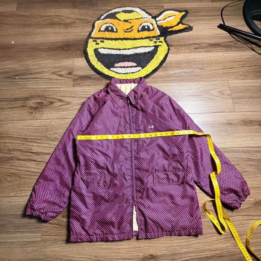 pink and navy blue polka dot windbreaker jacket #polkadot #windbreaker 0099